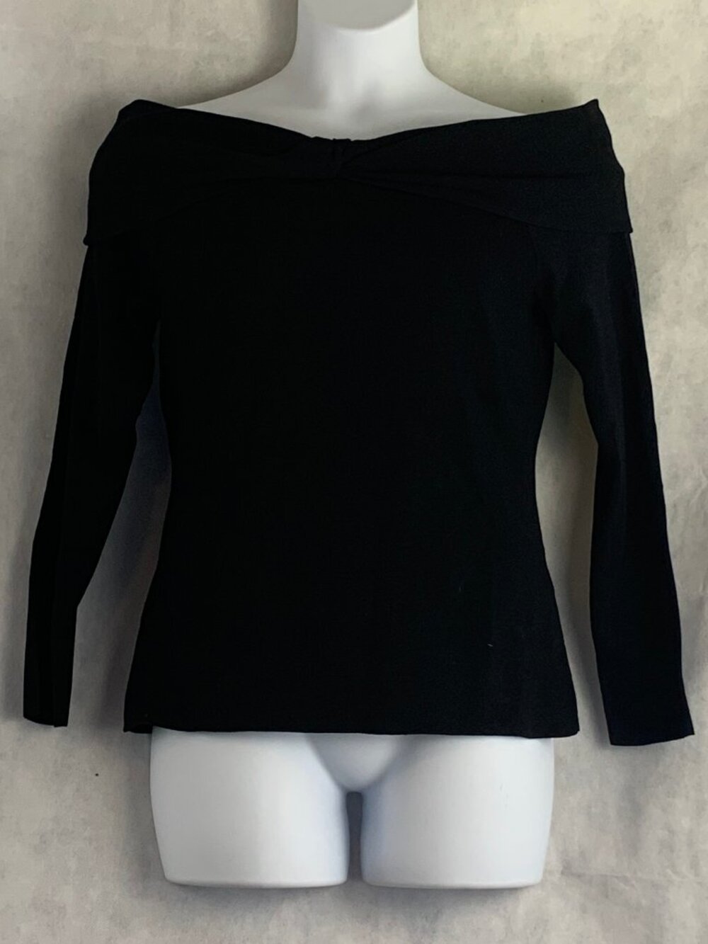 INC International Concepts Women's Twist Off-The-Shoulder Sweater, Black, XL